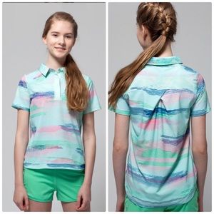 Ivivva Ocean Motion Aquamarine to the tee Polo 12